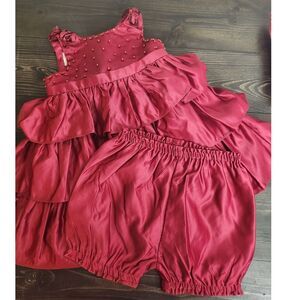 CINDERELLA Girls Baby 2-piece Red Dress with Bloomers 24 M Special Occasion